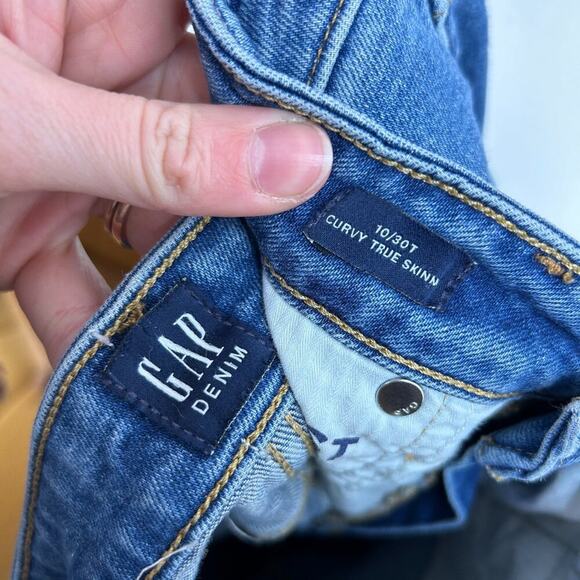 GAP Blue High Rise High Waist Curvy True Skinny Leg Jeans Denim 10 / 30 TALL - Picture 5 of 6